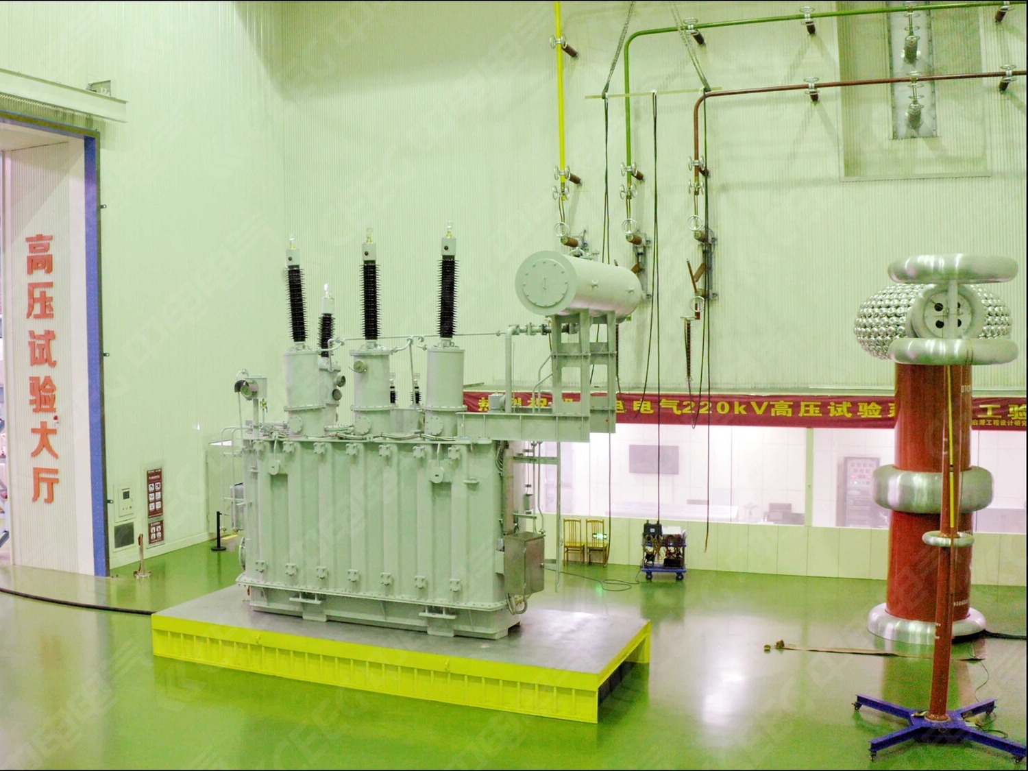 CEEG 220kV transformer in T&Uuml;V and DEKRA recognized test hall