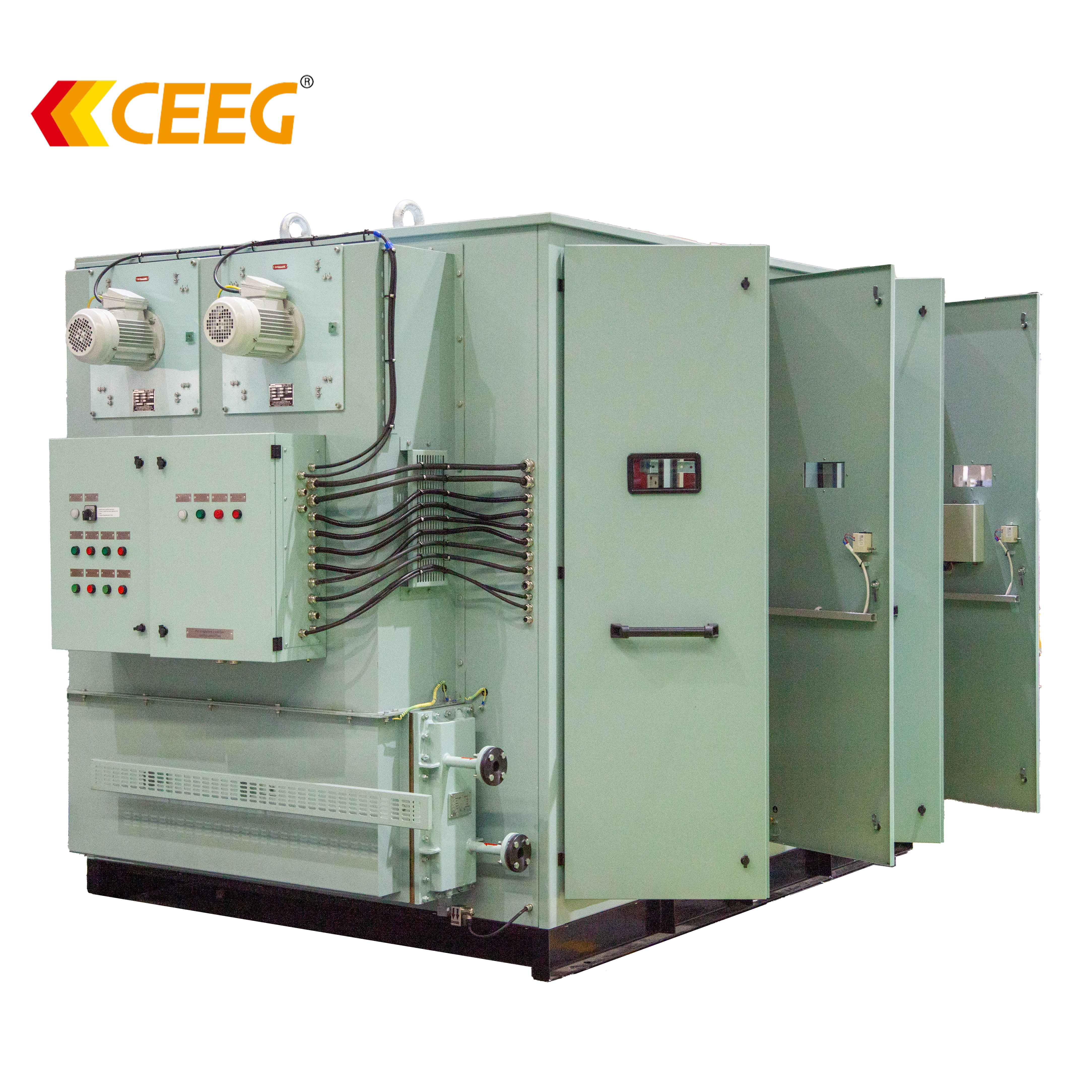 AFWF cast resin marine transformer by CEEG, a durable water cooled marine transformer for demanding marine drive and propulsion systems.